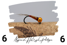 Load image into Gallery viewer, Nygren's Hot-Spot Metallic Orange Perdigon Jig