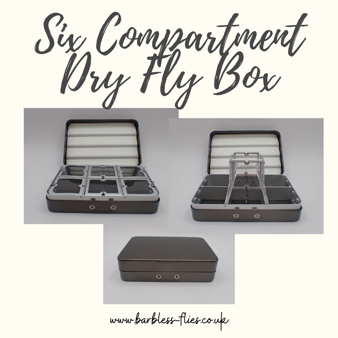 Aluminium 6-Compartment Dry Fly Box
