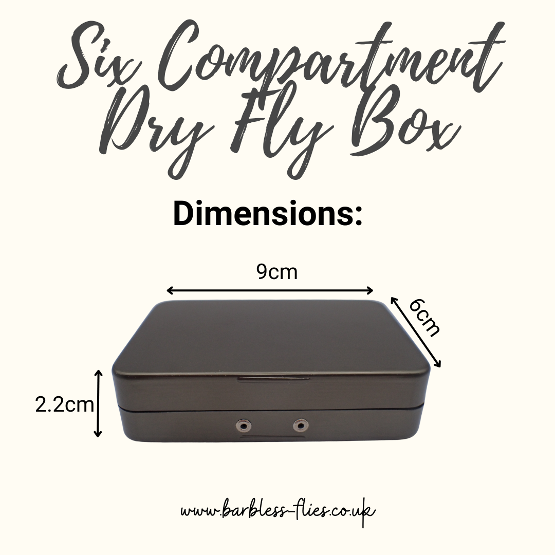 Aluminium 6-Compartment Dry Fly Box