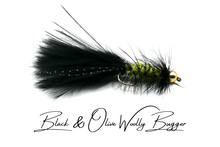 Load image into Gallery viewer, Black &amp; Olive Woolly Bugger

