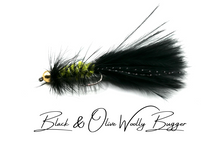 Load image into Gallery viewer, Black &amp; Olive Woolly Bugger

