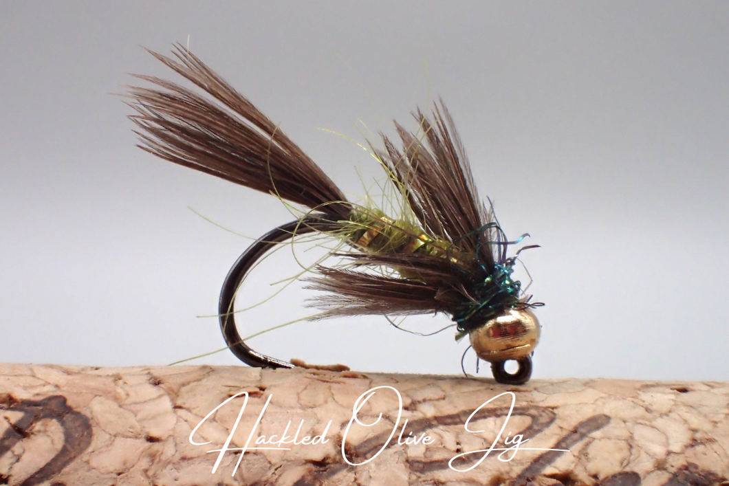 Olive Hackled Jig