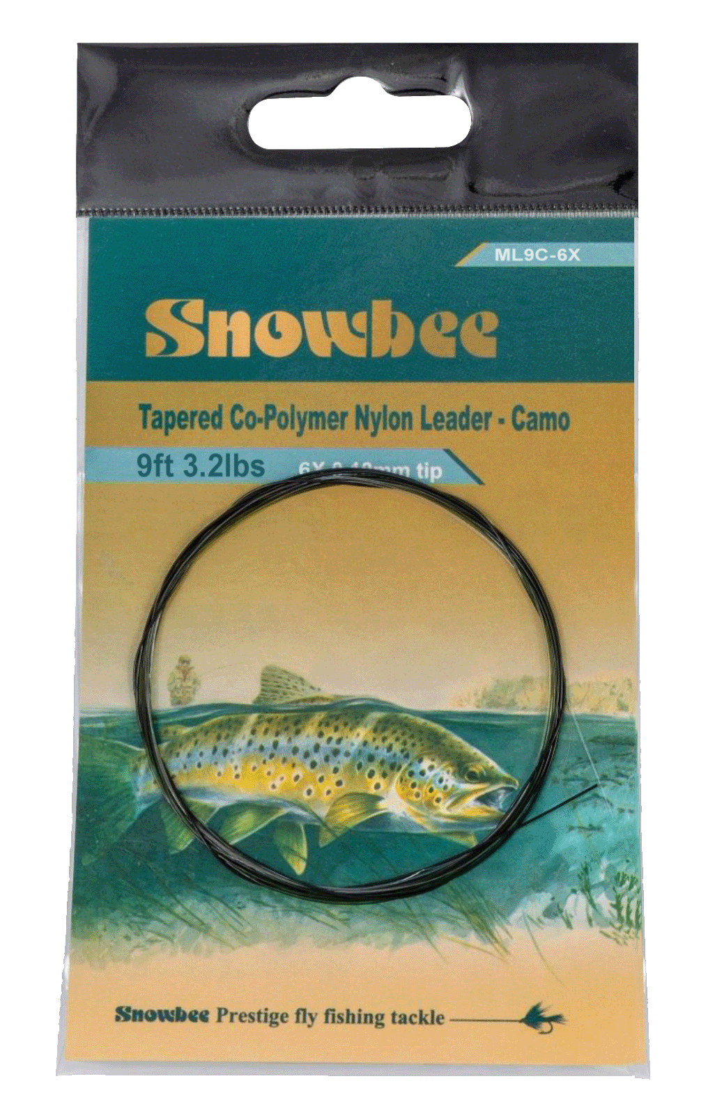 Snowbee Camo Tapered Leaders - Pack of 3