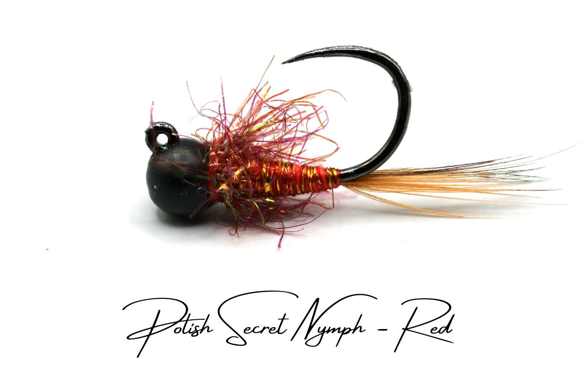 Red Runner Nymphs Ruler Polish Secret Early-Season Nymphs – Barbless Flies