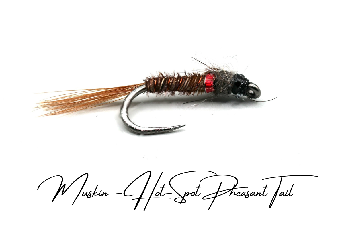 Muskin - Hot-Spot Pheasant Tail – Barbless Flies