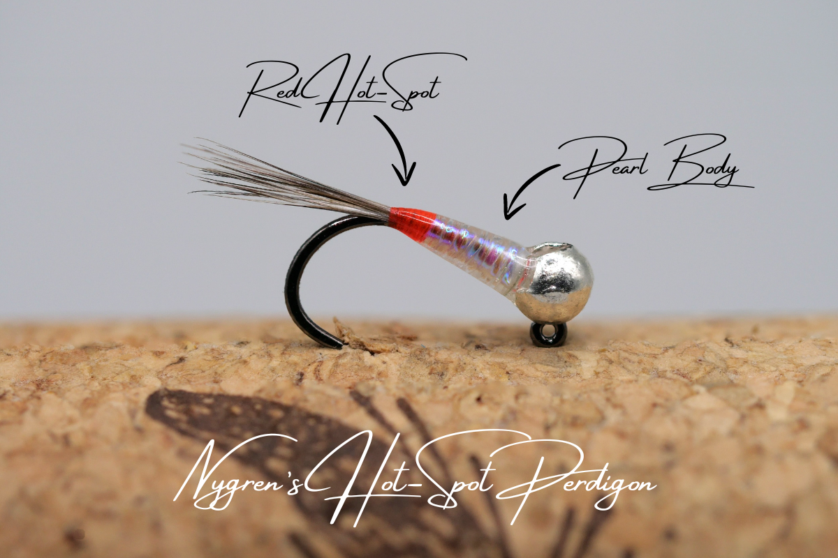 Nygren's Hot-Spot Pearl Perdigon Jig