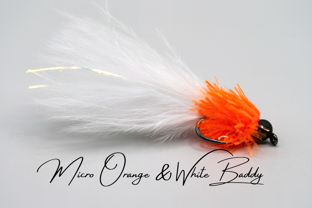 Baddy Tungsten Orange and White Micro Lure
