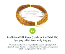 Load image into Gallery viewer, Ian Moxon Silk Fly Lines - made in Sheffield, UK
