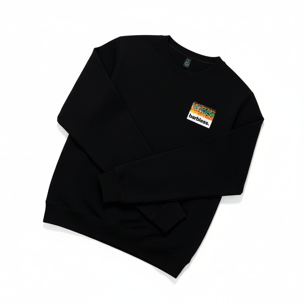 Brown Trout Flank Sweatshirt - Black