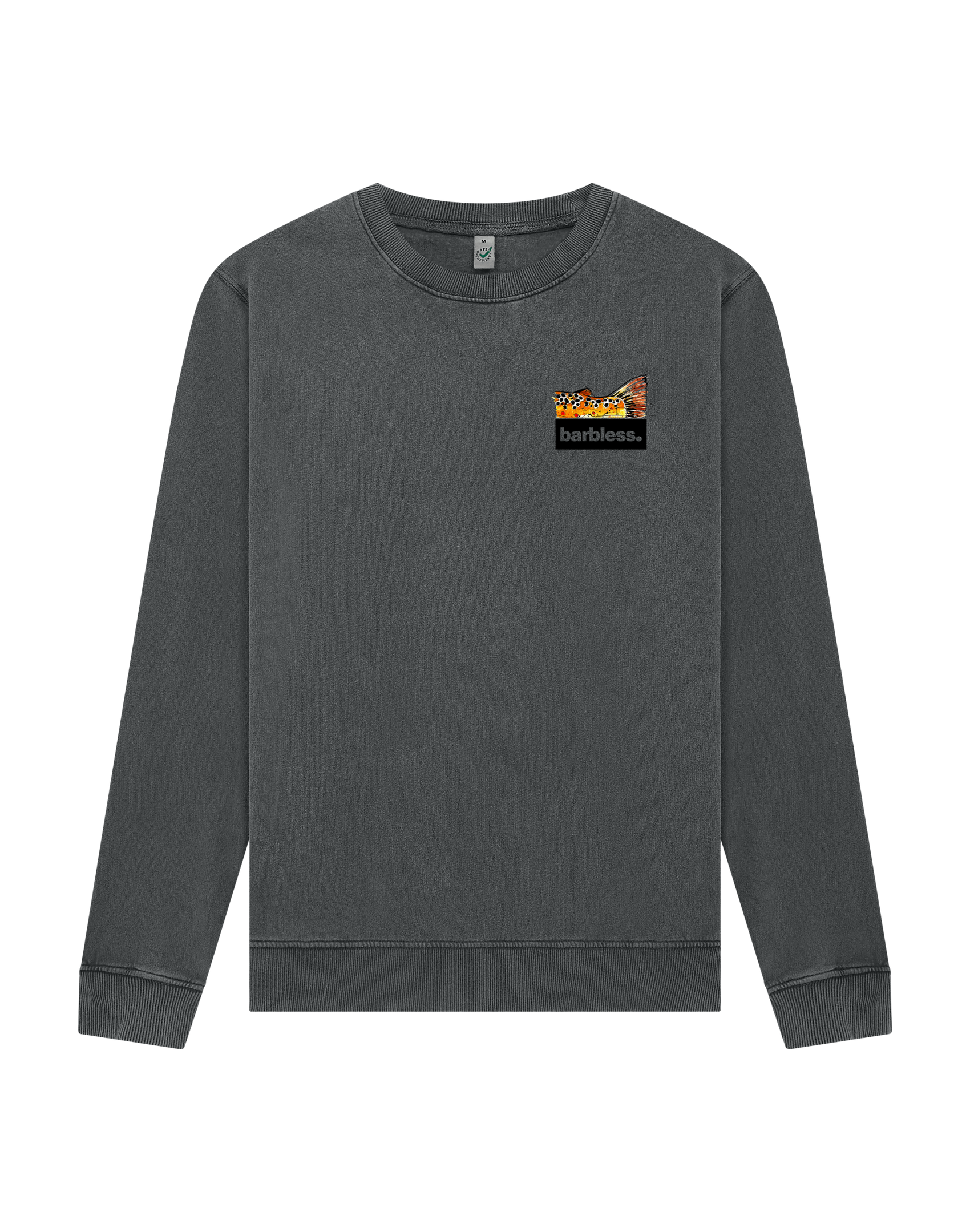 Brown Trout Tail Sweatshirt - Dark Grey
