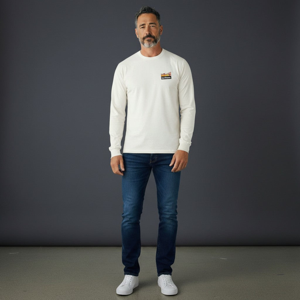 Brown Trout Tail - Long Sleeve T-Shirt (Latte)