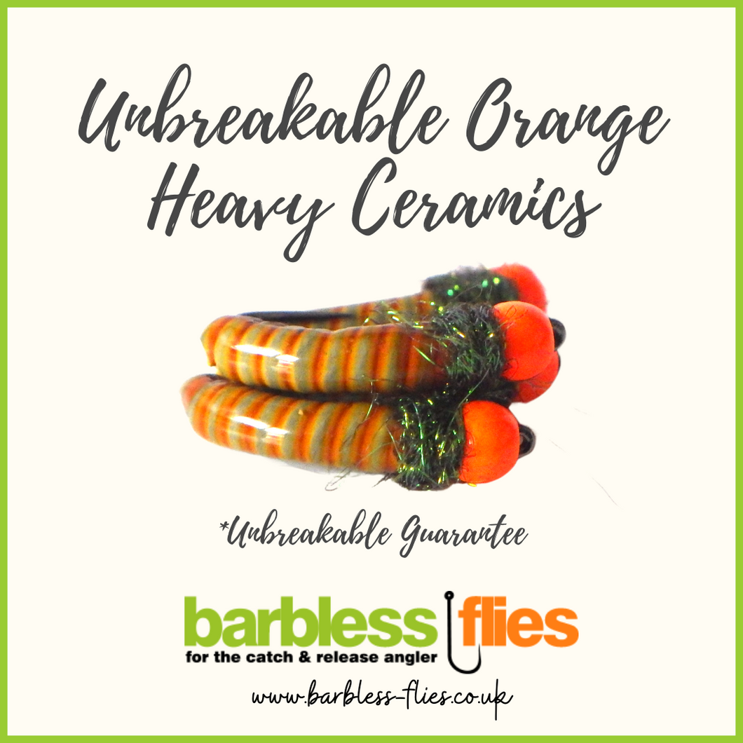 Unbreakable Heavy Ceramic Nymph Selection (Orange)
