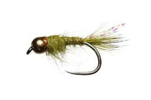 Load image into Gallery viewer, Gold Bead Hares Ear Olive Nymph
